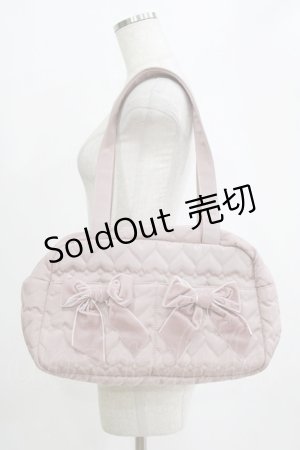 画像: m petit by misako / ベロアリボンバッグ  ピンク H-26-01-24-052-LO-BG-NS-ZH