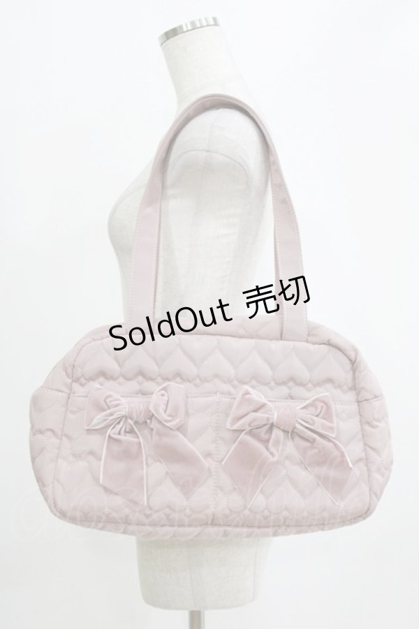 画像1: m petit by misako / ベロアリボンバッグ  ピンク H-26-01-24-052-LO-BG-NS-ZH (1)