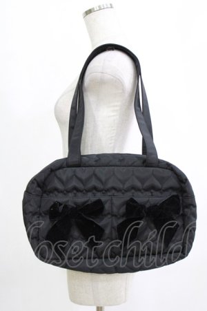 画像: m petit by misako / AM* NIベロアリボン2WAY  ブラック H-26-01-24-053-LO-BG-NS-ZH