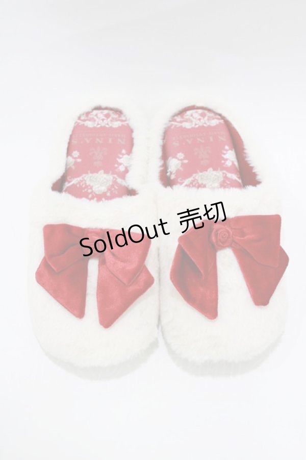 画像1: m petit by misako / AMRSバラリボン 23〜25cm オフ/レッド H-26-01-24-061-LO-ZA-NS-ZH (1)