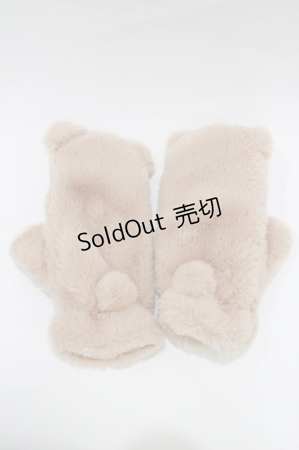 画像1: m petit by misako / ミトングローブ  ブラウン H-26-01-24-062-LO-ZA-NS-ZH (1)