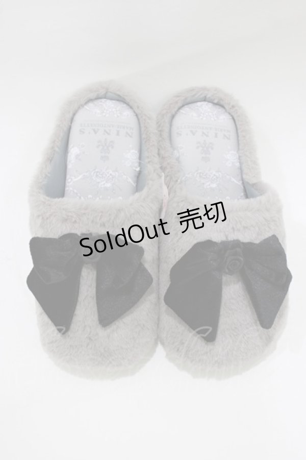 画像1: m petit by misako / AMRSバラリボン 23〜25cm グレー H-26-01-24-064-LO-ZA-NS-ZH (1)