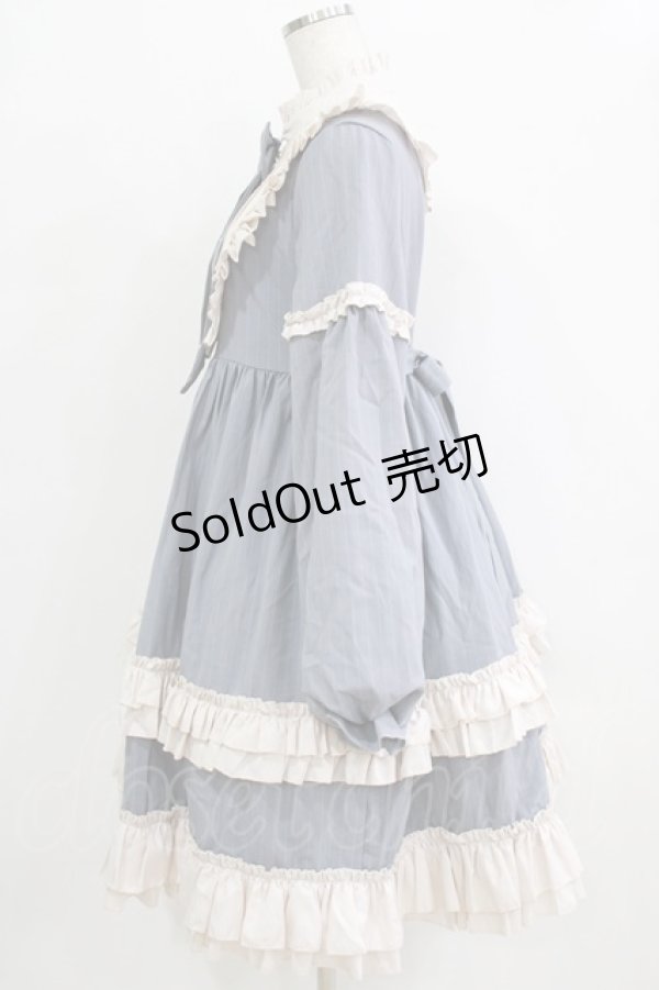 画像2: CANDY DREAM（海外ロリータブランド） / ストライプワンピース L ブルー H-26-01-24-006-PU-OP-NS-ZH (2)