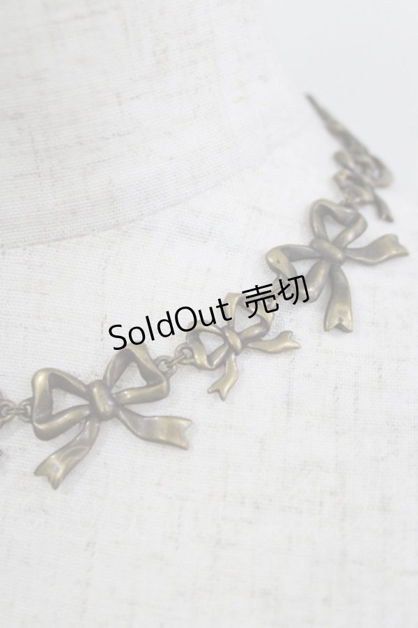 画像2: Juliette et Justine / Cadeau de Ruban Choker  アンティークゴールド H-26-01-24-072-CL-AC-NS-ZH (2)
