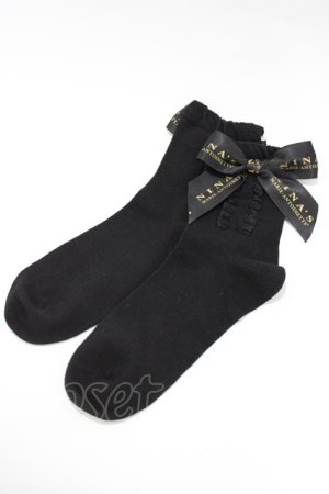 画像: m petit by misako / NINA’S/クルーソックス  ブラック H-26-01-24-073-LO-ZA-NS-ZH