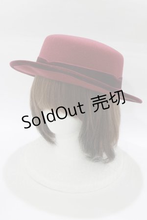 画像: m petit by misako / NINA'S/カンカン帽  ワイン H-26-01-24-077-LO-AC-NS-ZH
