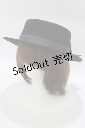 画像: m petit by misako / TT*AMリボンカンカン帽  ブラック/クロミ H-26-01-24-078-LO-AC-NS-ZH