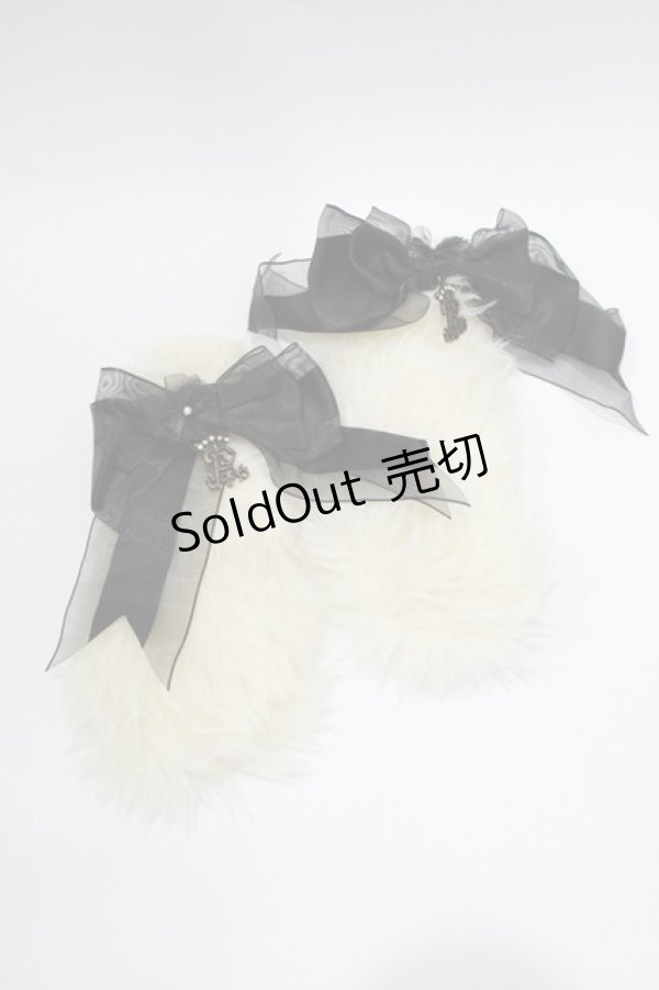 画像2: ALICE and the PIRATES / うさ耳ピンクリップ  生成り/ブラック H-26-01-24-080-PA-AC-NS-ZH (2)