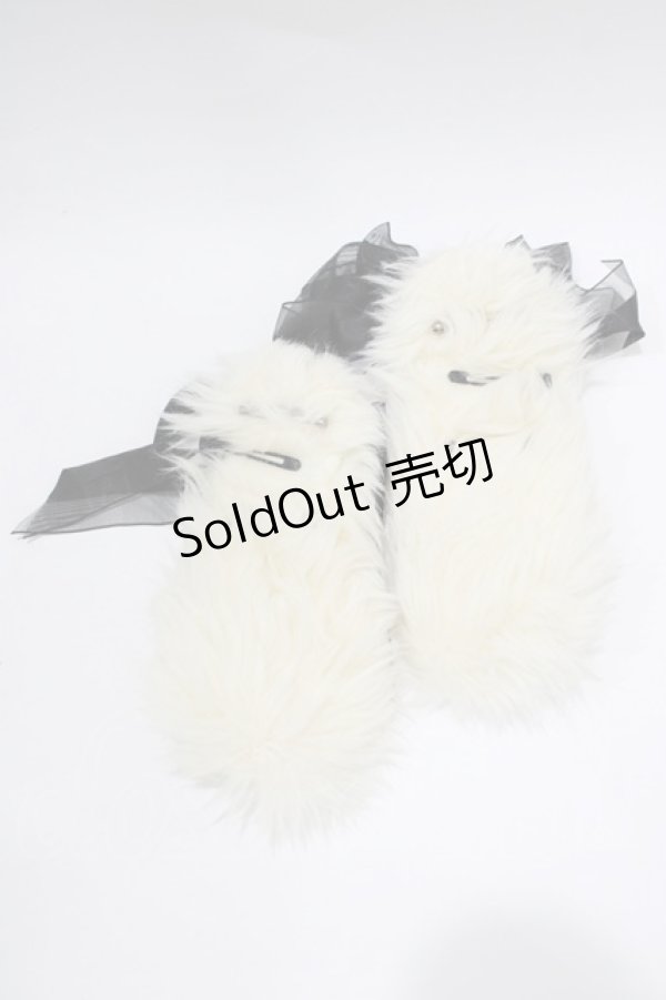 画像3: ALICE and the PIRATES / うさ耳ピンクリップ  生成り/ブラック H-26-01-24-080-PA-AC-NS-ZH (3)