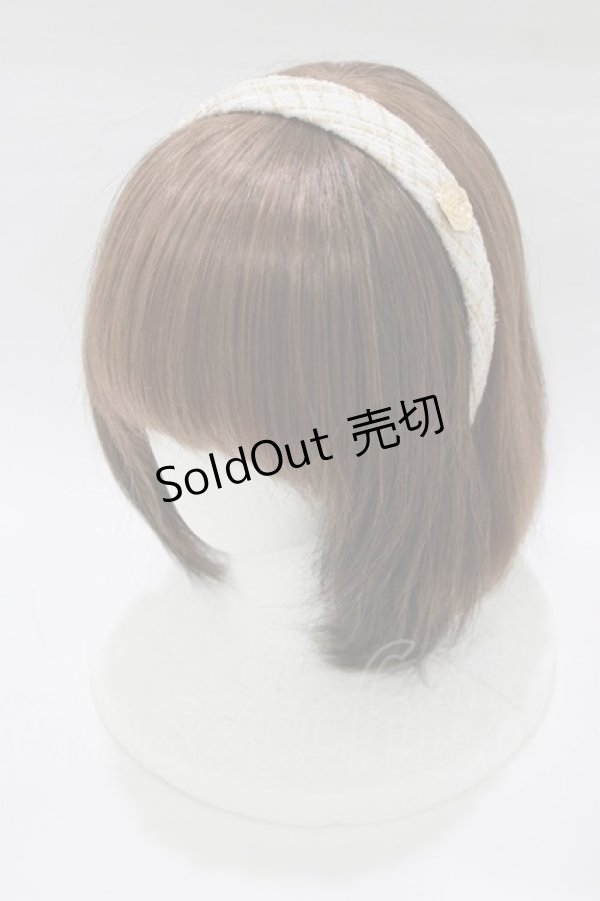 画像1: m petit by misako / NINA'S/ツイードカチューシャ  オフ H-26-01-24-081-LO-AC-NS-ZH (1)