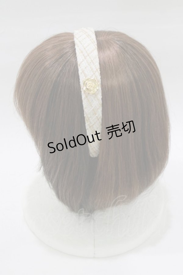 画像2: m petit by misako / NINA'S/ツイードカチューシャ  オフ H-26-01-24-081-LO-AC-NS-ZH (2)