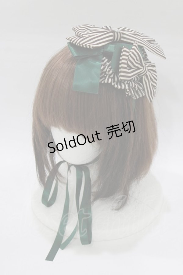 画像1: metamorphose / Nostalgic chessboard ヘッドドレス  グリーン H-26-01-24-083-ME-AC-NS-ZH (1)