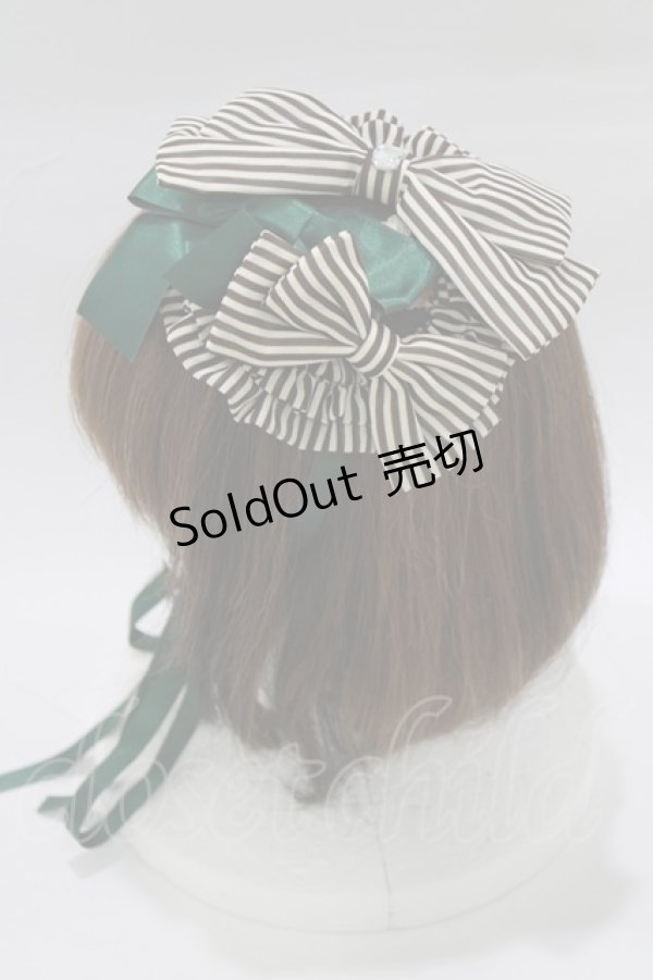 画像2: metamorphose / Nostalgic chessboard ヘッドドレス  グリーン H-26-01-24-083-ME-AC-NS-ZH (2)