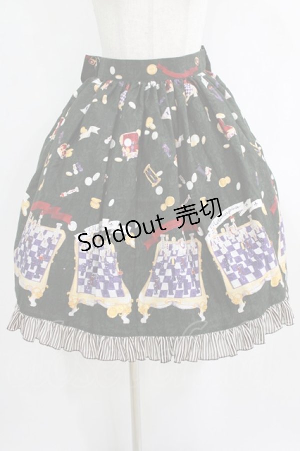 画像1: metamorphose / Nostalgic chessboardスカート Free グリーン H-26-01-24-009-ME-SK-NS-ZH (1)