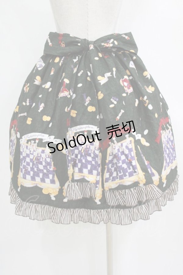 画像3: metamorphose / Nostalgic chessboardスカート Free グリーン H-26-01-24-009-ME-SK-NS-ZH (3)