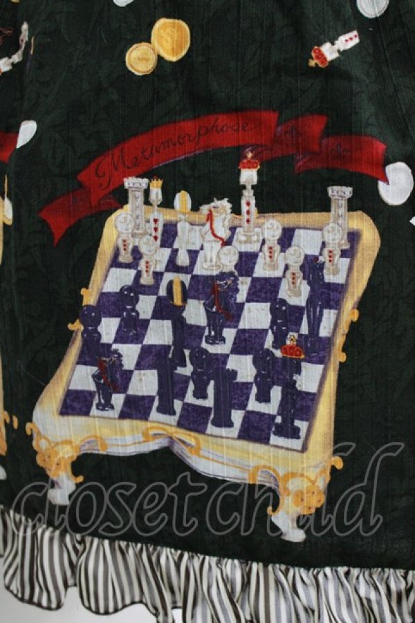 画像4: metamorphose / Nostalgic chessboardスカート Free グリーン H-26-01-24-009-ME-SK-NS-ZH (4)