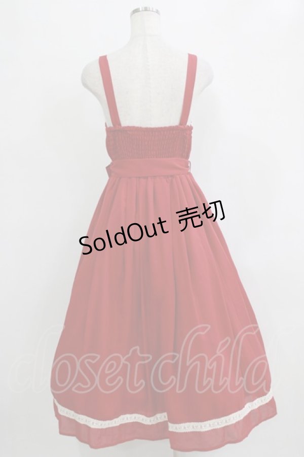 画像3: axes femme kawaii / ヴィンテージシフォンジャンパースカート M レッド H-26-01-24-015-AX-OP-NS-ZH (3)