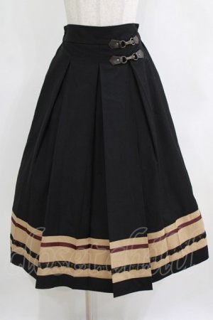 画像: axes femme POETIQUE / ビット付きバイカラースカート M ブラック H-26-01-24-016-AX-PA-NS-ZH