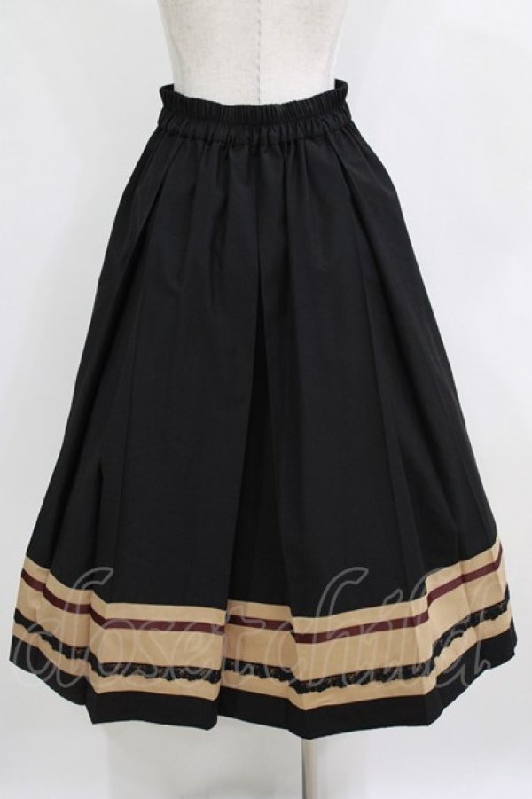 画像3: axes femme POETIQUE / ビット付きバイカラースカート M ブラック H-26-01-24-016-AX-PA-NS-ZH (3)