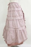 画像2: PINK HOUSE / ストライプフリルスカート Free ピンク H-26-01-24-019-LO-SK-NS-ZH (2)