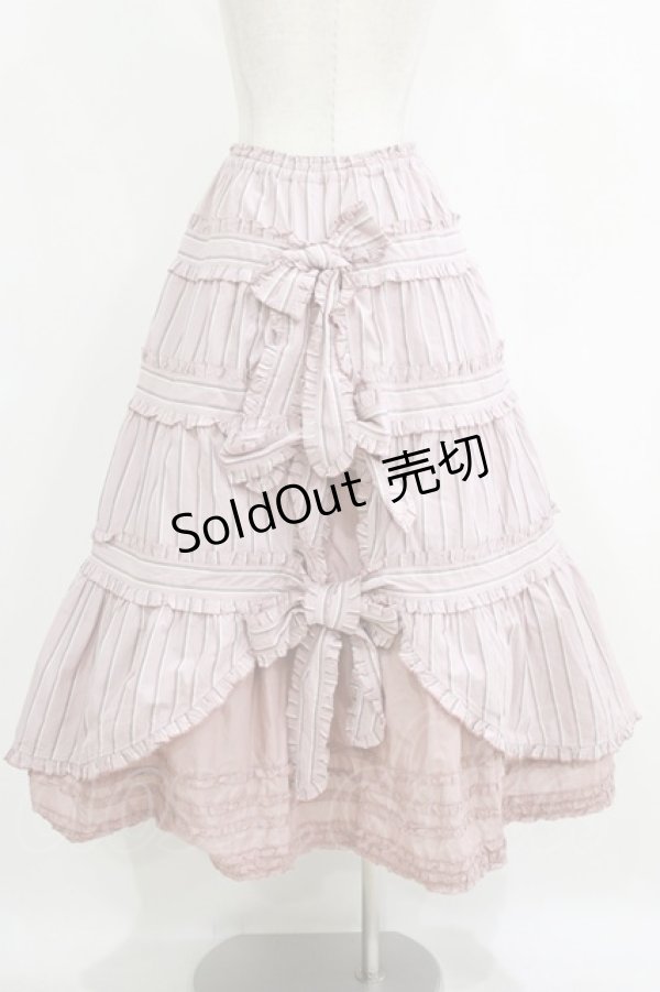 画像3: PINK HOUSE / ストライプフリルスカート Free ピンク H-26-01-24-019-LO-SK-NS-ZH (3)
