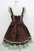 画像3: LOLITAその他 / PARERGA/スカラップジャンパースカートセット Free ブラウン/ミント H-26-01-24-021-LO-OP-NS-ZH (3)