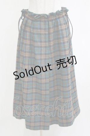 画像: Jane Marple Dans Le Salon / Tartan checkギャザースカート  グリーン H-26-01-25-027-JM-SK-KB-ZH