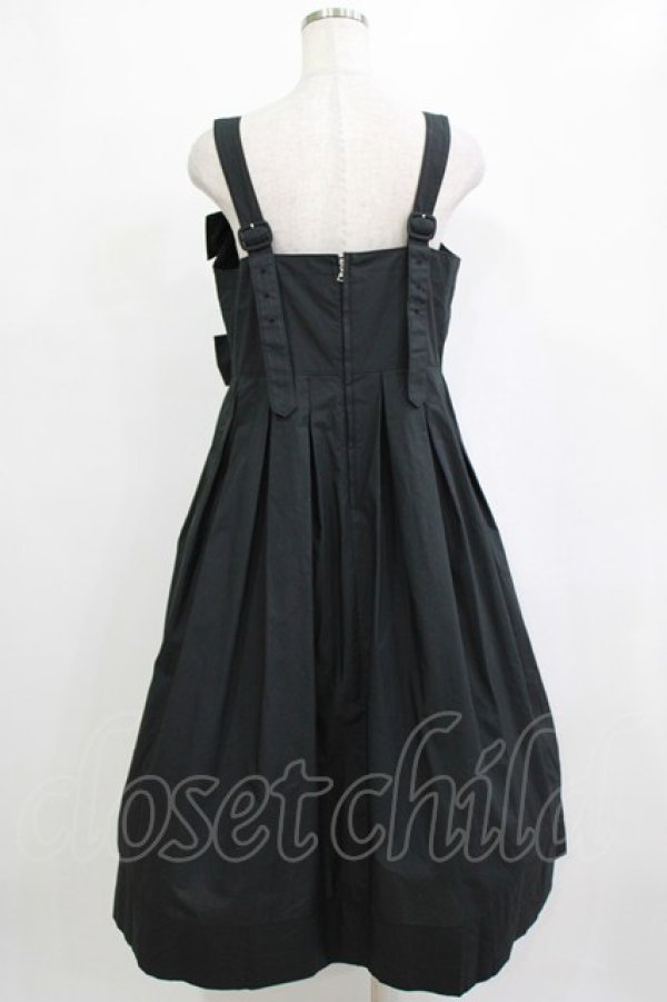 画像3: Jane Marple / Front ribbon strap dress  ブラック H-26-01-25-003-JM-OP-KB-ZH (3)