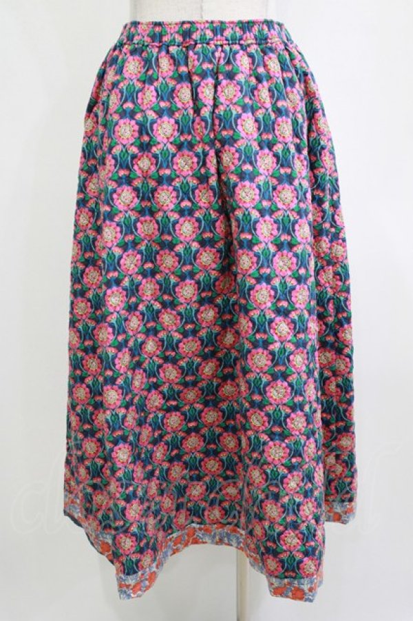 画像3: Jane Marple / Revival vintage quilt skirt M ネイビー H-26-01-25-028-JM-SK-KB-ZH (3)