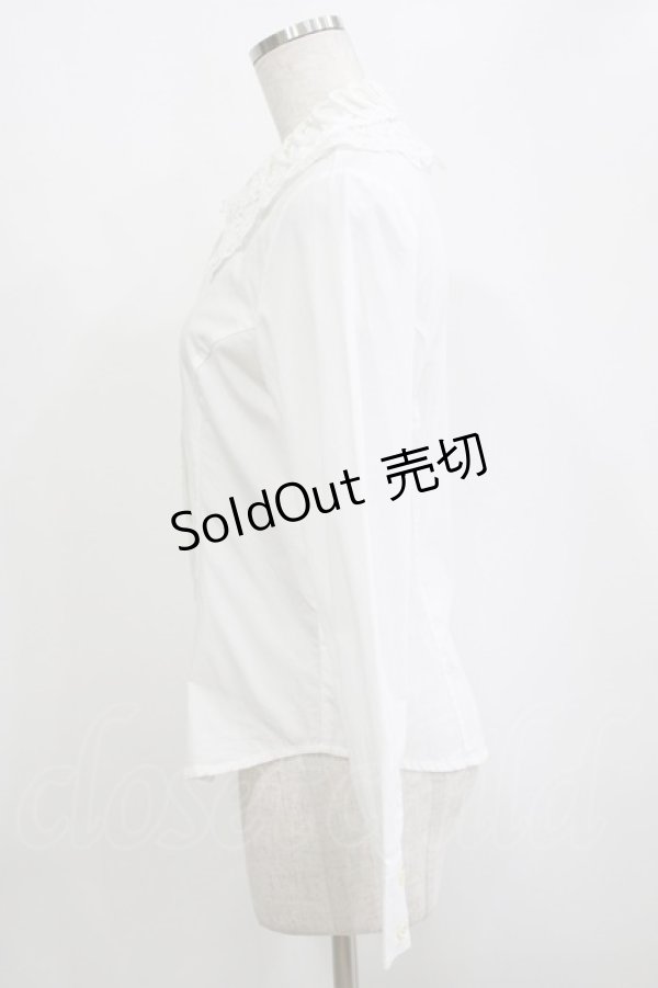 画像2: Jane Marple / レースカラーコットンブラウス  オフホワイト H-26-01-25-030-JM-BL-KB-ZH (2)