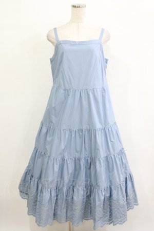 画像: Jane Marple Dans Le Salon / Typewriter lace tiered dress  ブルー H-26-01-25-004-JM-OP-KB-ZH