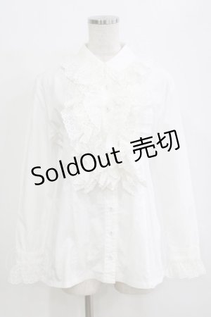 画像: Jane Marple / フラワーレースコットンブラウス  オフホワイト H-26-01-25-031-JM-BL-KB-ZH