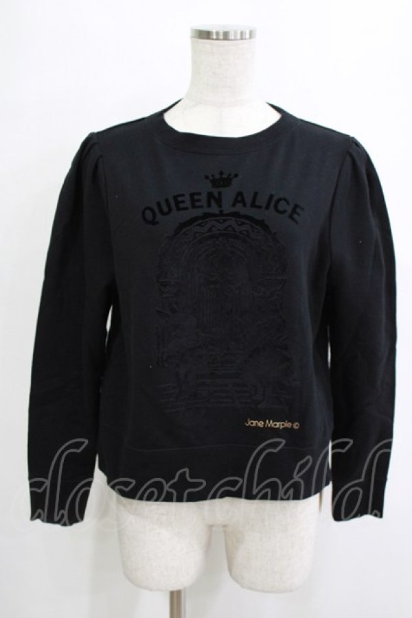 画像1: Jane Marple / Queen Aliceスウェット  ブラック H-26-01-25-032-JM-TO-KB-ZH (1)
