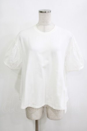 画像: Jane Marple / Sheer Puffy Sleeve Pullover  off white×off white H-26-01-25-033-JM-TO-KB-ZH