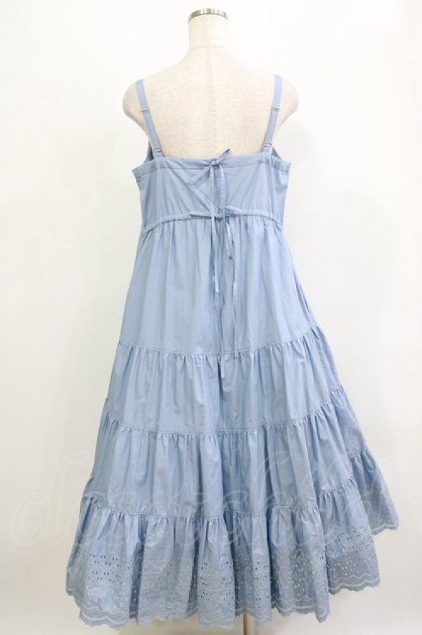 画像3: Jane Marple Dans Le Salon / Typewriter lace tiered dress  ブルー H-26-01-25-004-JM-OP-KB-ZH (3)
