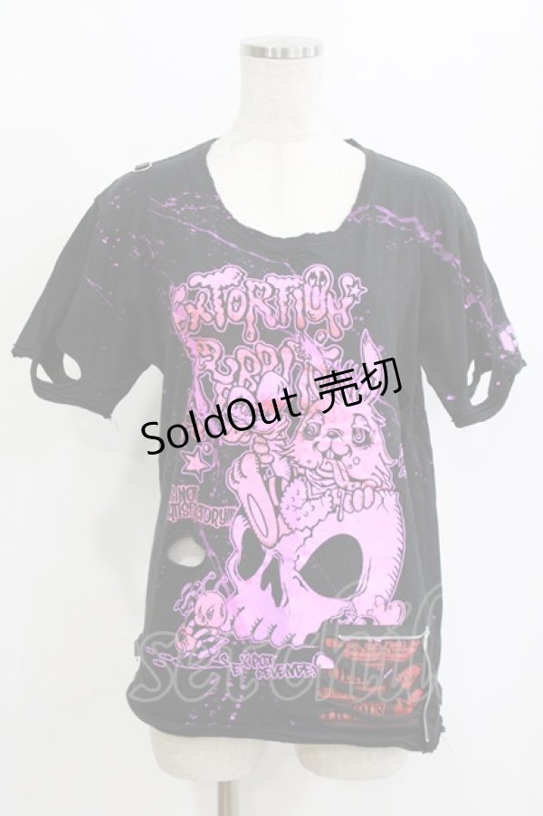 画像1: SEX POT ReVeNGe / ダメージカスタムTシャツ M ブラック H-26-01-25-038-SP-TO-KB-ZH (1)
