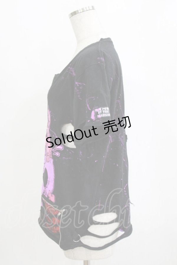 画像2: SEX POT ReVeNGe / ダメージカスタムTシャツ M ブラック H-26-01-25-038-SP-TO-KB-ZH (2)