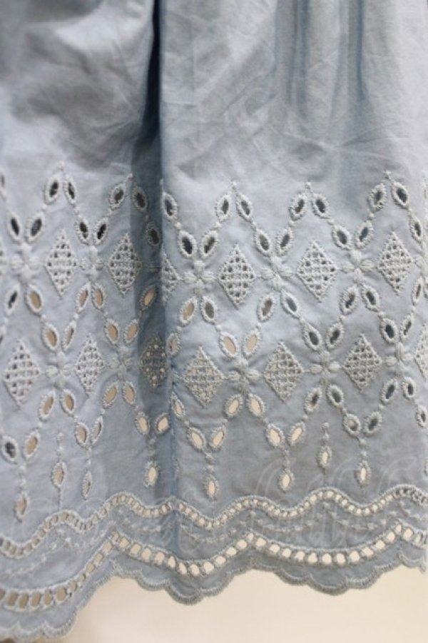 画像4: Jane Marple Dans Le Salon / Typewriter lace tiered dress  ブルー H-26-01-25-004-JM-OP-KB-ZH (4)