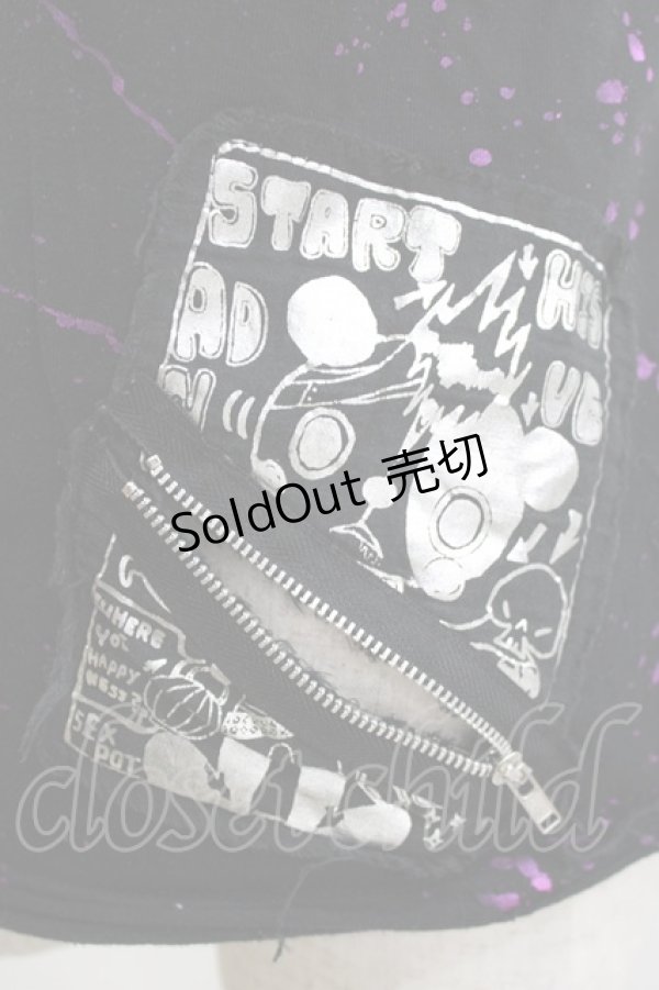 画像4: SEX POT ReVeNGe / ダメージカスタムTシャツ M ブラック H-26-01-25-038-SP-TO-KB-ZH (4)