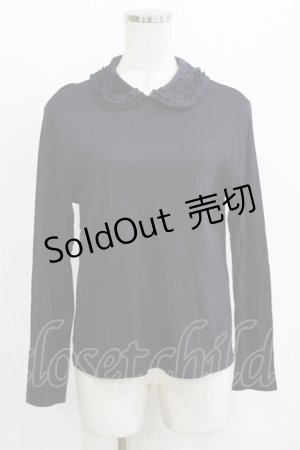 画像: Jane Marple / ベロアカラープルオーバー  ネイビー H-26-01-25-039-JM-TO-KB-ZH