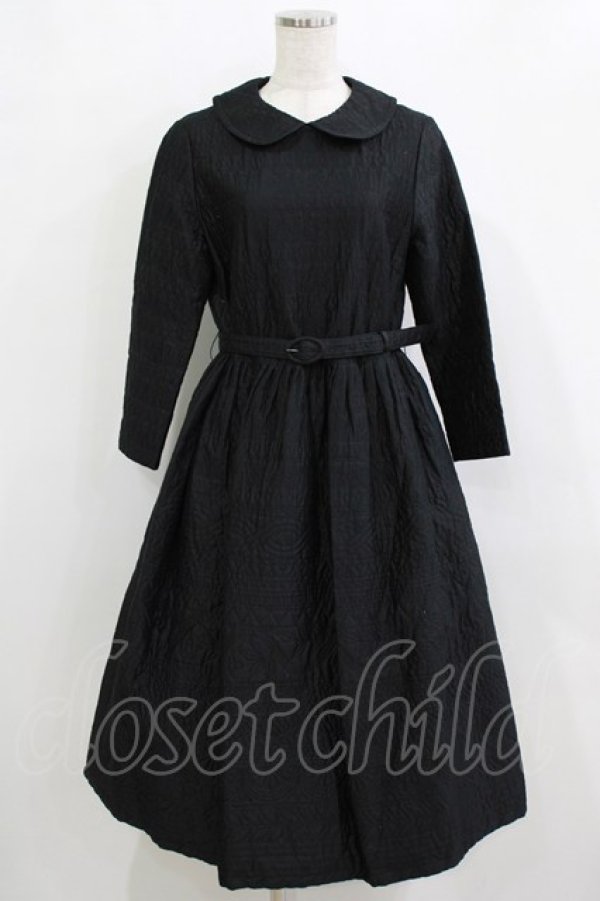 画像1: Jane Marple / Vintage quilt Colette dress  ブラック H-26-01-25-005-JM-OP-KB-ZH (1)