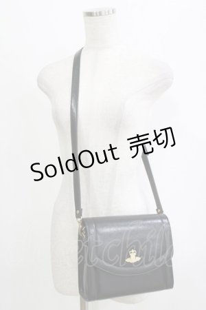 画像: Jane Marple / Angelプレートのミニショルダーバッグ  ブラック H-26-01-25-042-JM-BG-KB-ZH