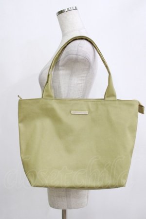 画像: Jane Marple / ロゴプレートのトートバッグ  グリーン H-26-01-25-046-JM-BG-KB-ZH