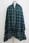 画像1: Jane Marple / Tartan check many wayストール  ブルー×グリーン H-26-01-25-048-JM-ZA-KB-ZH (1)