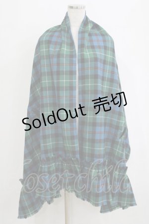 画像: Jane Marple / Tartan check many wayストール  ブルー×グリーン H-26-01-25-048-JM-ZA-KB-ZH