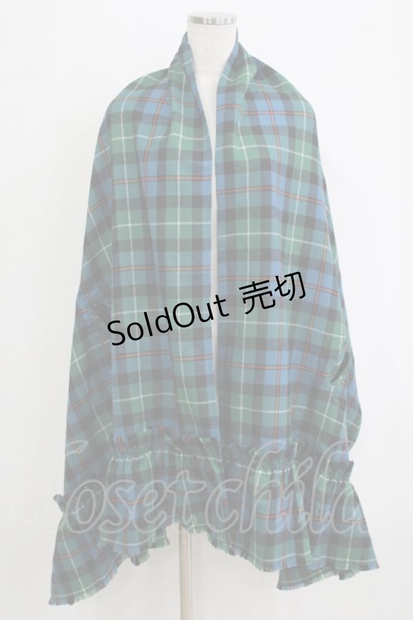 画像1: Jane Marple / Tartan check many wayストール  ブルー×グリーン H-26-01-25-048-JM-ZA-KB-ZH (1)