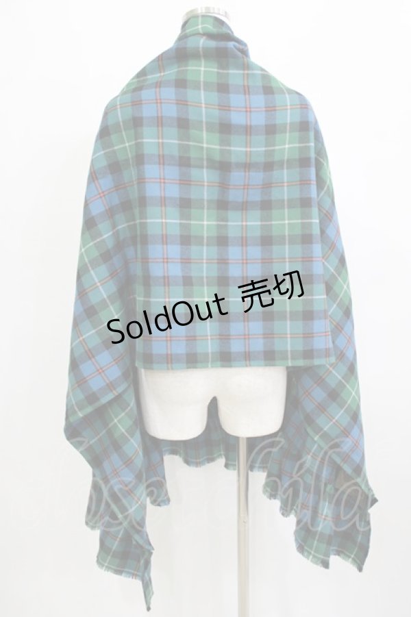 画像3: Jane Marple / Tartan check many wayストール  ブルー×グリーン H-26-01-25-048-JM-ZA-KB-ZH (3)