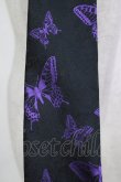 画像2: BPN / 蝶柄ジャガードネクタイ  黒×紫 H-26-01-25-050-GO-ZA-KB-ZH (2)