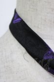画像3: BPN / 蝶柄ジャガードネクタイ  黒×紫 H-26-01-25-050-GO-ZA-KB-ZH (3)