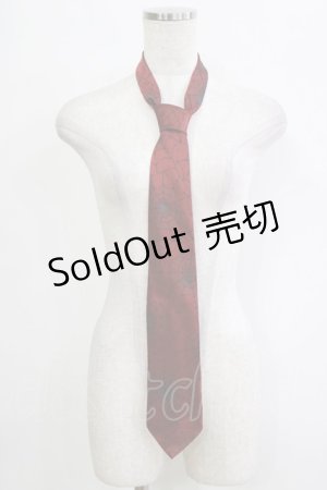 画像: BPN / 蜘蛛の巣柄ネクタイ  赤 H-26-01-25-051-GO-ZA-KB-ZH